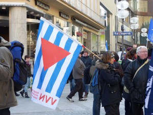 VVN-Mitglieder bei den Protesten gegen die NATO-Sicherheitskonferenz im Februar 2015 in München. Foto: Metropolico.org (CC BY-SA 2.0)