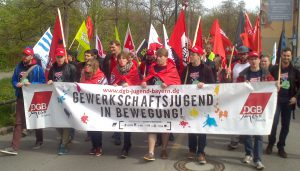 DGB-Jugend auf der Maidemo in Augsburg