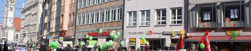 Demo für Bleiberecht am 11.2.2017. Foto: Augsburger Flüchtlingsrat