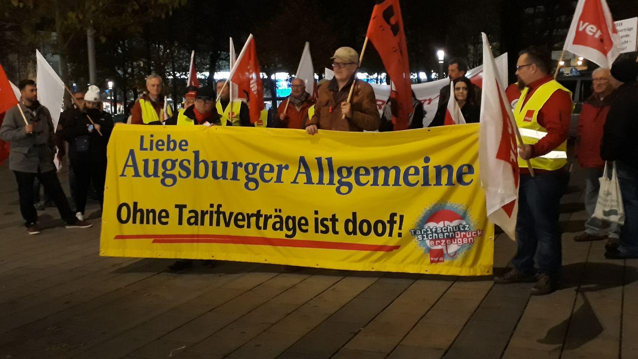ver.di Protest beim Presseball, 10.11.2018
